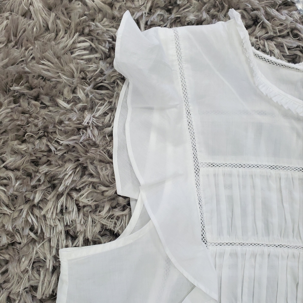 NWT Rails White Linen Top Size Medium - Picture 3 of 9